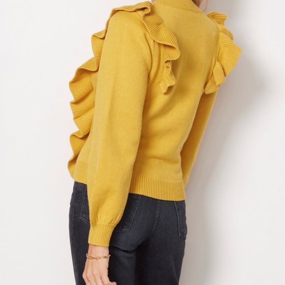 dRA Los Angeles Yellow Ruffle Chic Sweater - Picture 5 of 6